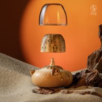 万仟堂(Edenus)03旅行茶具 敦煌 陶瓷便携式快客杯 一壶两杯户外茶具套装 千佛指引