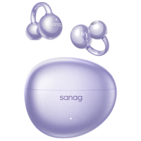 SANAG塞那03 S7S 骨传导蓝牙耳机概念耳夹式耳机降噪无线翻译AI运动开放式暮光紫