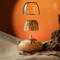 万仟堂(Edenus)旅行茶具 敦煌 陶瓷便携式快客杯 一壶两杯户外茶具套装 千佛指引