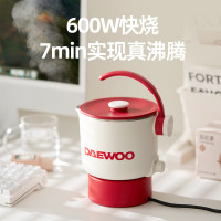 大宇便携式烧水壶 316不锈钢折叠水壶S32 0.8L 奶糖白