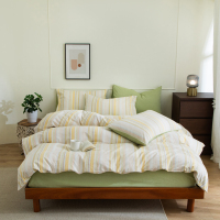 無印良品水洗色织全棉四件套--条纹之旅MJ-TJ25-10