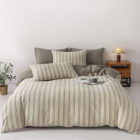 無印良品水洗色织全棉四件套-爱情条码MJ-TJ24-81