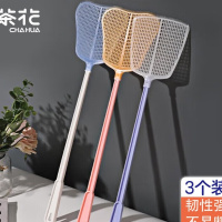 茶花苍蝇拍不烂打蚊子塑料长柄拍蚊子灭蚊蝇神器3只1705*3