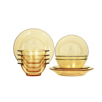 康宁Pyrex餐具Shiny晶耀系列玻璃餐具10b件组PX-SY10B/HP