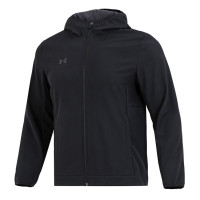 安德玛男款梭织连帽夹克22600401-001黑色