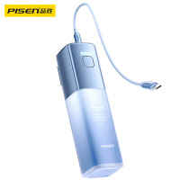 品胜[3C认证]口红充电宝30W快充自带线插头充电器三合一蓝色