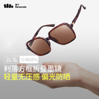 24SS-蕉下方形大框折叠墨镜FO31124-玳瑁茶-F(均码)