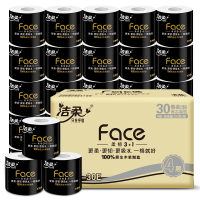 洁柔卫生纸(Face黑有芯)130g4层(30卷装)BJ206-30E