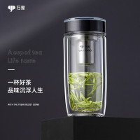 万象双层玻璃杯V187L 350ml青灰色