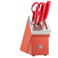 双立人NOW S 自磨刀架5件套石榴红54350-015-722