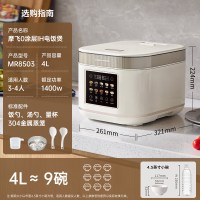 摩飞电器(Morphyrichards)0涂层钛内胆电饭锅4L大容量MR8503白