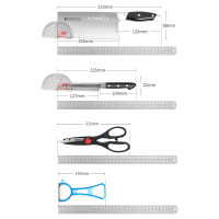 十八子作03家用菜刀组合剪刀削皮刀水果刀锋悦四件装SC-043[彩盒装]
