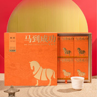 八马茶业03乌龙茶 马到成功武夷岩茶肉桂特级240g 礼盒装