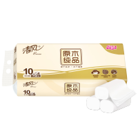清风 原木纯品无芯卷纸4层75克*10卷/提