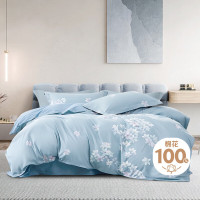 水星家纺全棉四件套——花舞幽然1.5m床