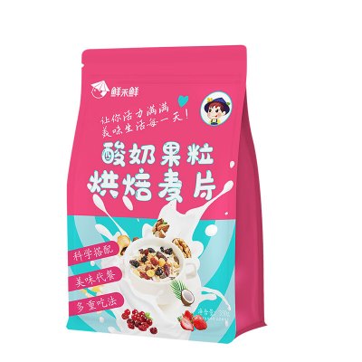 鲜禾鲜 酸奶果粒烘焙燕麦350g