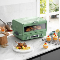 摩飞电器(Morphyrichards) 家用小型烘焙煎烤一体多功能锅 台式烧烤机蛋糕烤 箱 MR8800 清新绿