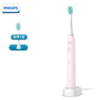 飞利浦(PHILIPS) 电动牙刷小羽刷 声波震动牙刷 电动牙刷成人 入门推荐两种模式 柔雾粉 HX2421/04