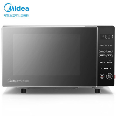 美的(Midea) 家用多功能微波炉 PC20B3 20升 微烤一体机智能解冻 大平板均匀加热