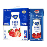 蒙牛(MENGNIU) 纯甄草莓果粒风味酸奶康美笑脸包 200g×10包