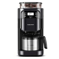 摩飞电器(MORPHY RICHARDS) MR1028 咖啡机 全自动磨豆 家用咖啡机 不锈钢保温咖啡壶 豆粉两用