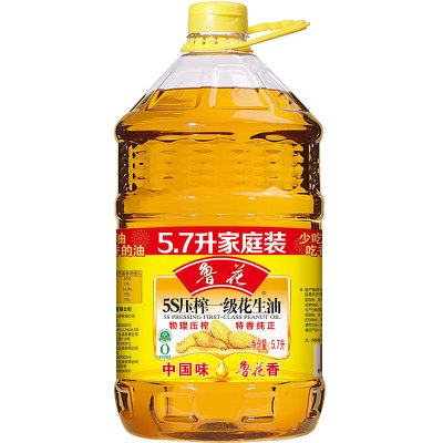 鲁花 花生油5.7L*1 食用油 5S压榨一级花生油