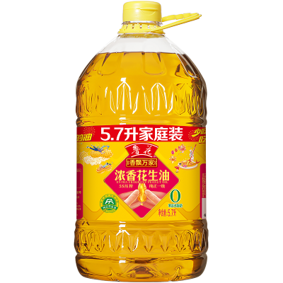 鲁花 香飘万家 5S压榨一级浓香花生油5.7L*1