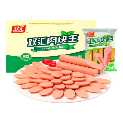 双汇 肉块王特级火腿肠50g*10*6 方便速食 香肠炒菜 优质原料 大块肉粒