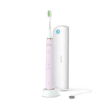 飞利浦 HX2461 电动牙刷 sonicare 亮白 系列成人声波震动电动牙刷 蔷薇粉