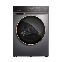 TCL G100P2-HD 滚筒洗衣机 10公斤大容量 直驱变频节能 顽渍净炫彩触屏 星曜灰