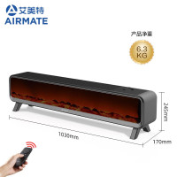 艾美特 HD22-R30U 取暖器 “冬日炭火”石墨烯取暖器踢脚线电暖器 家用 电暖气片遥控加湿居浴两用