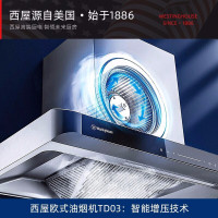 西屋(WESTINGHOUSE) CXW-130-TD03 油烟机 全自动AI智能感应 欧式油烟机顶吸式 不锈钢机身