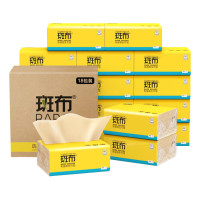 斑布 DBCR100E18 竹浆纸面巾纸 抽纸BASE系列3层软抽100抽*18包/箱