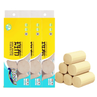 斑布 BCW160B10 本色无芯短卷家用卫生纸 4层160克*10卷 3提