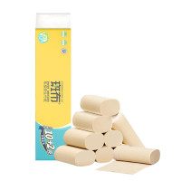 斑布 BCW120B12 长扁实芯本色卫生纸(BASE系列) 120克X12卷2提