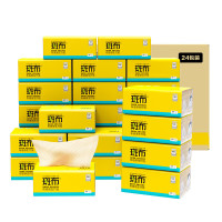 斑布 DBCR120B24 原生竹浆 纸巾 餐巾纸 卫生纸 3层120抽*24包 M码 整箱