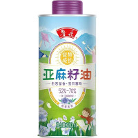 鲁花 亚麻籽油380ml*1马口铁罐 物理压榨食用油