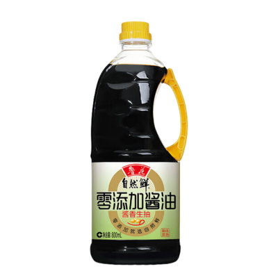 鲁花 零添加酱油(酱香生抽)1L*1 点蘸烹调 厨房调料