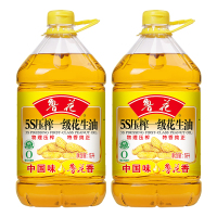 鲁花 食用油 5S物理压榨一级特香纯正花生油5L*2