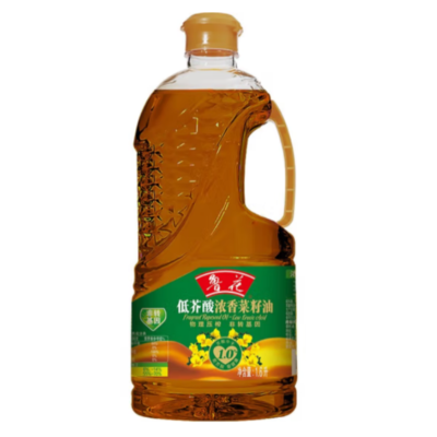 鲁花 浓香菜籽油1.6L*1 低芥酸 浓香菜籽油 食用油