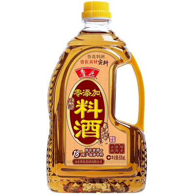 鲁花 自然香料酒800ml*1带条码 酿造料酒 零添加 陈年黄酒 炒菜炖菜