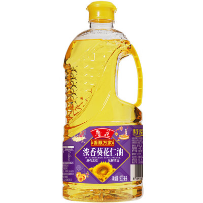 鲁花 香飘万家浓香葵花仁油900ml*1 食用油 剥壳去皮 压榨浓香