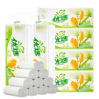 心相印 6LR910(提装)家用卷纸 优选系列75克10粒装四层无芯卫生纸6提组套 生活用纸