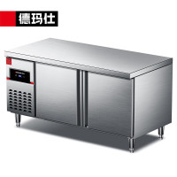 德玛仕 BG-450F-2D 商用冷柜 冷冻工作台[风冷][GY01]+白钢调理二层不锈钢抽屉配