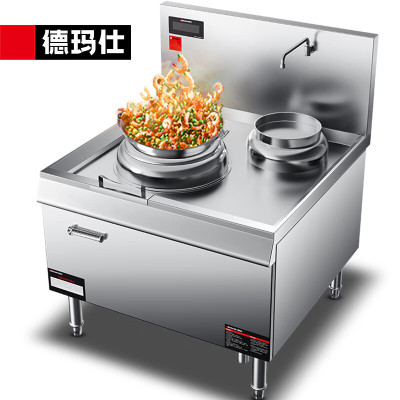 德玛仕 HW-XC12C-01(含安装) 商用电磁炉 201材质12kw配500MM小炒锅 食堂电磁灶