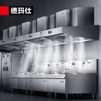 德玛仕/DEMASHI MC-JND-J2400 商用油烟机油烟净化一体机 饭店餐饮油烟净化不锈钢油烟机 380V