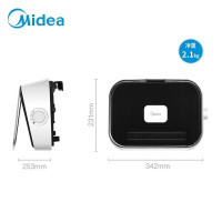 美的 HFY20Y 取暖器 家用壁挂式浴室电暖气 恒温节能浴霸电暖器 速热防水热风机电暖风