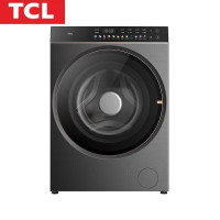 TCL G100C6-DI 滚筒洗衣机 10公斤全自动 直驱变频 智能投放 免污水封舱 莫奈青