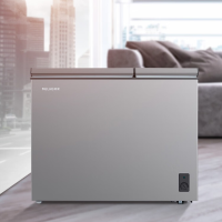 美菱(MELNG) BCD-221DTCS典雅灰 卧式冷柜 221L 双温冷柜 冷藏冷冻 双箱小冰柜家商两用节能低噪
