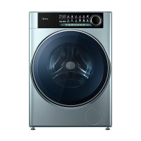 美的 MG100S3 10公斤 洗衣机全自动滚筒 一级能效 变频家用 FCS快净除螨洗 不带烘干滚筒洗衣机